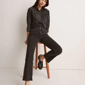 Madewell Cali Demi Boot Cut / Kick Out Crop Jeans
